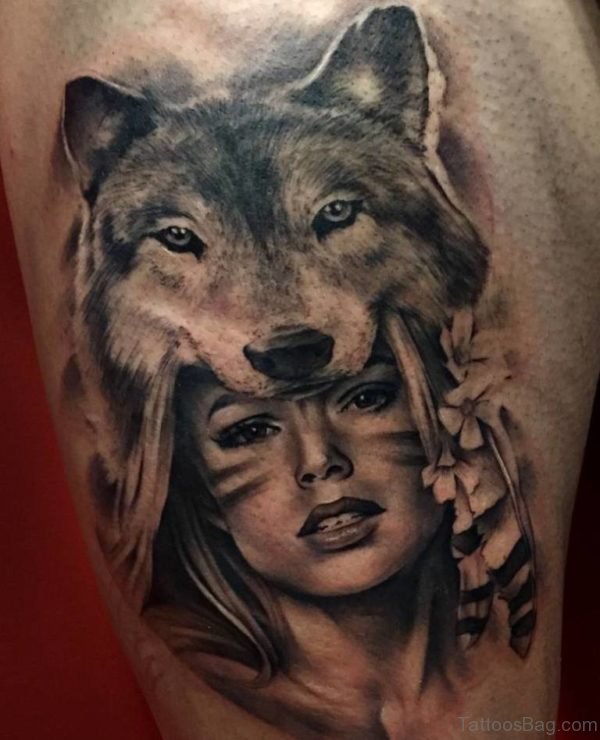 American Wolf Tattoo