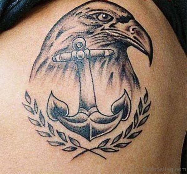 Anchor And Eagle Tattoo