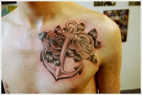 Anchor Tattoo Design On Chest