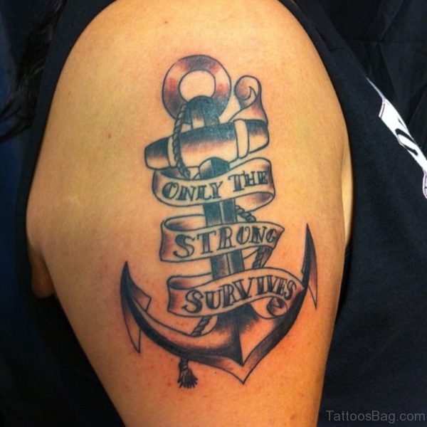 Anchor Tattoo On Shoulder 