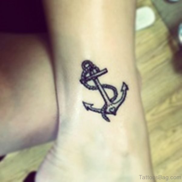 Anchor Tattoo With Rope