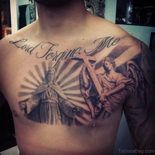 Angel And Jesus Tattoo