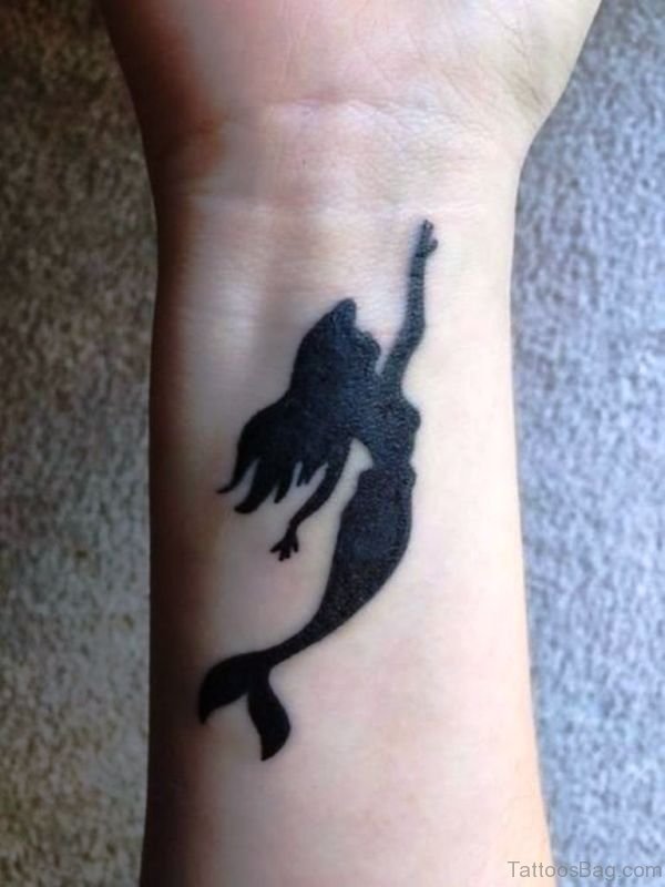 Ariel Fish Wrist Tattoo 