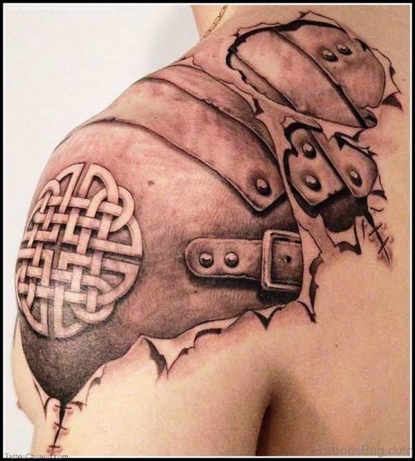 Armour Shoulder Tattoo