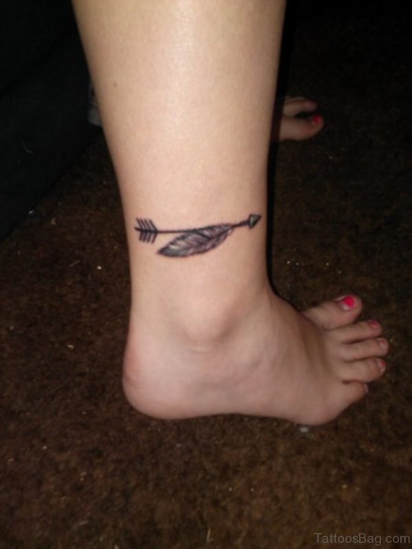 Arrow And Feather Tattoo