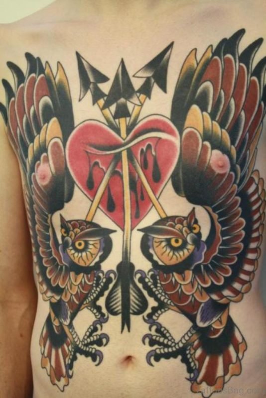 Arrow And Heart Tattoo