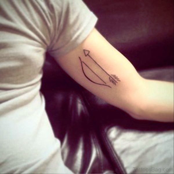 Arrow With Bow On Arm 