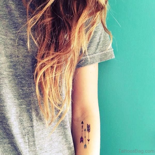 Arrows Tattoo On Arm For Girls 