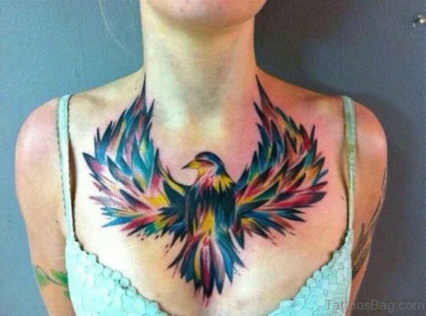 Attarctive Birds Tattoo On Chest