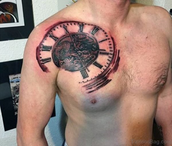 Attarctive Clock Tattoo