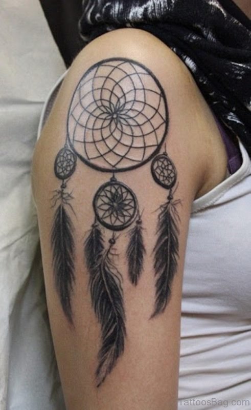 59 Ravishing Dreamcatcher Tattoos For Shoulder