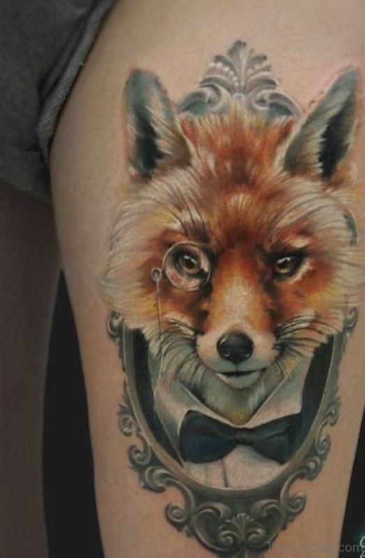 Attractive Fox Tattoo 