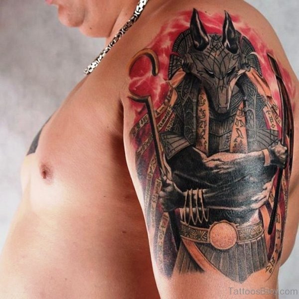 Attractive Armour Shoulder Tattoo