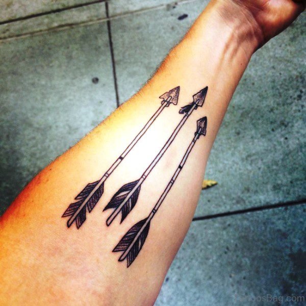 Attractive Arrows Tattoo On Arm 