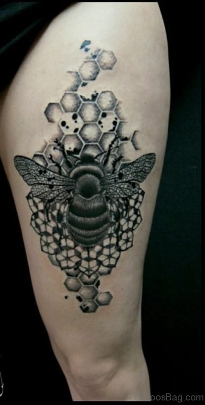 Attractive Bee Tattoo