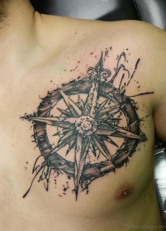 Attractive Compass Tattoo