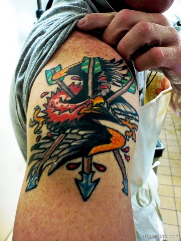 Attractive Eagle Tattoo On Right Shoulder