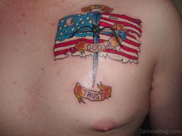 Attractive Flag Tattoo Design