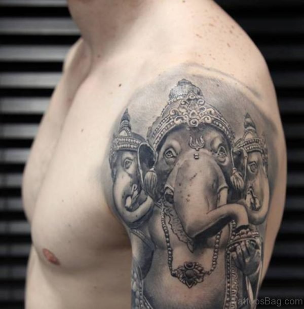 Attractive Ganesha Tattoo