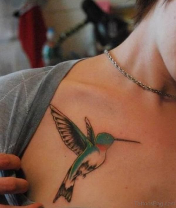 Attractive Hummingbird Tattoo
