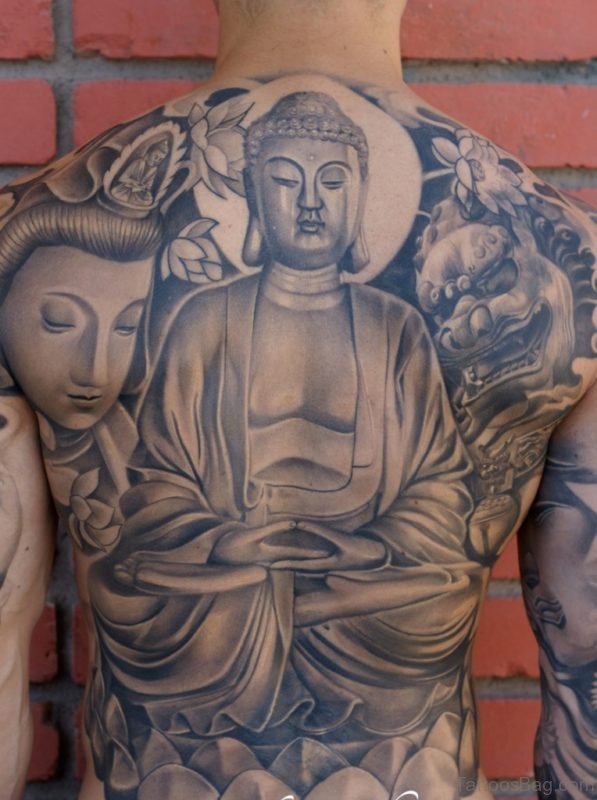 Awesome Buddha Tattoo Design