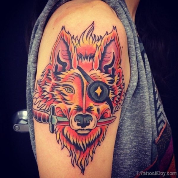 Awesome Fox Tattoo Design