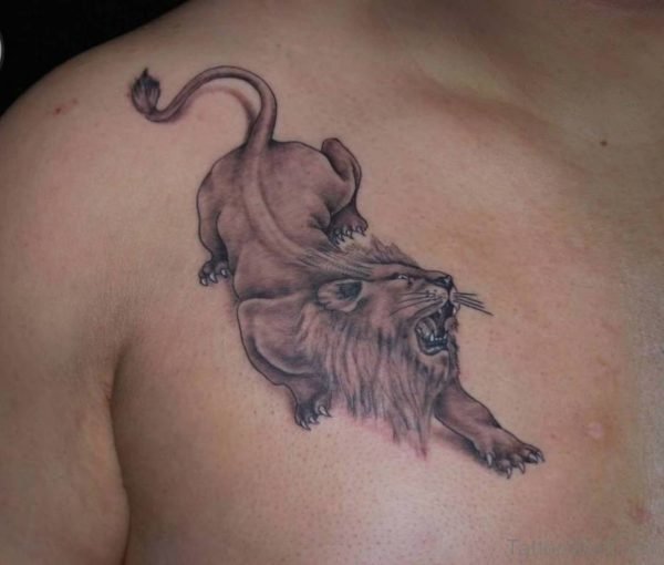 Awesome Lion Tattoo Design