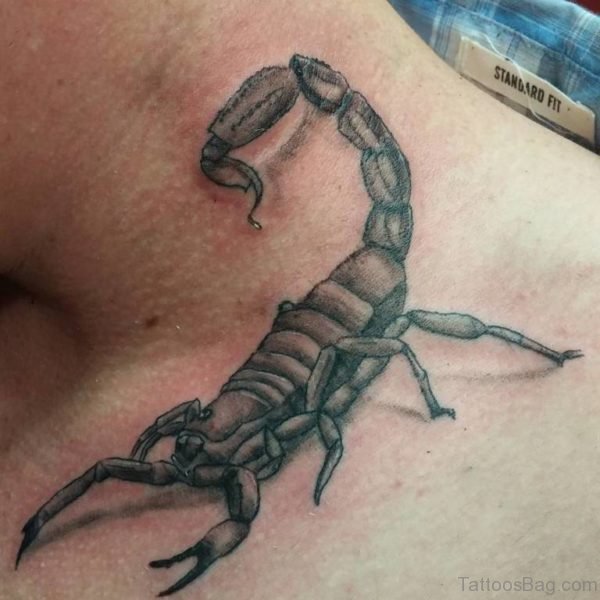 Awesome Scorpion Tattoo On Neck 