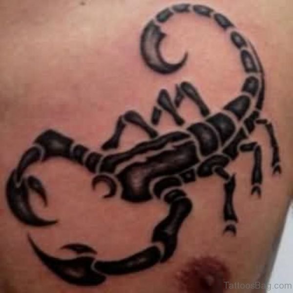 Awesome Scorpion Tattoo on Chest