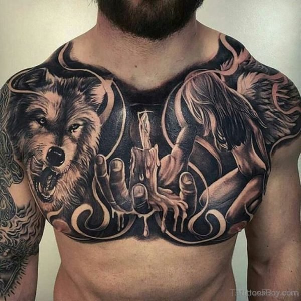 Awesome Wolf Tattoo Design