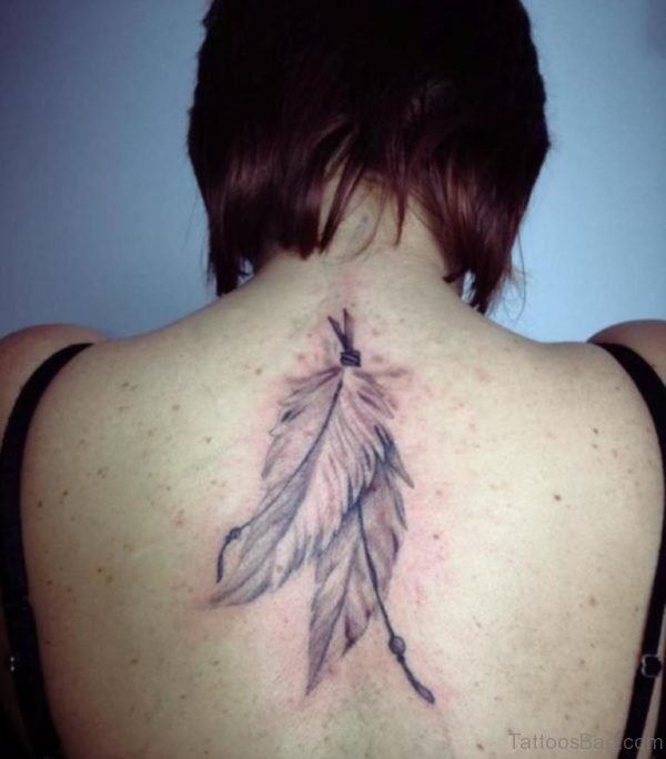 Back Feather Tattoo