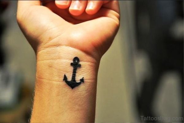 Beautiful Anchor Tattoo On Wrist