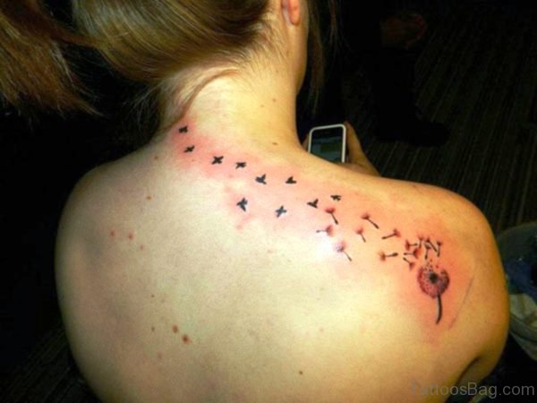 Beautiful Birds Tattoo On Neck