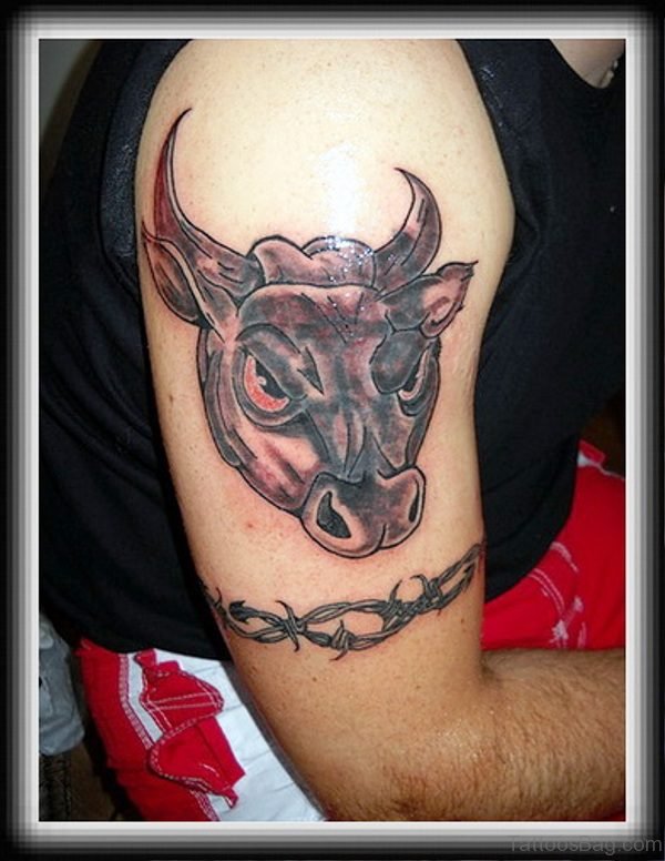 Beautiful Bull Tattoo Design 1
