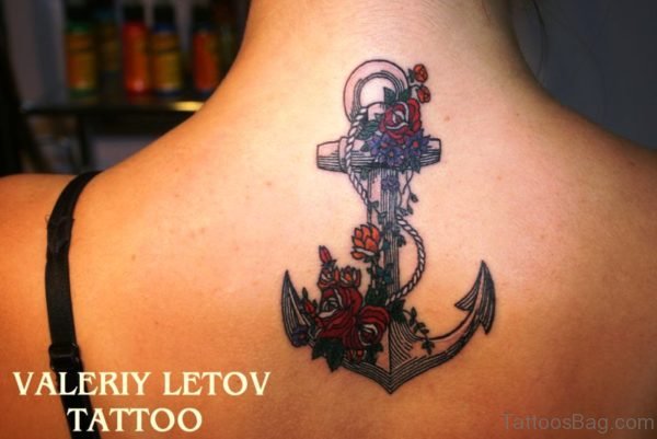 Beautiful Colored Anchor Tattoo