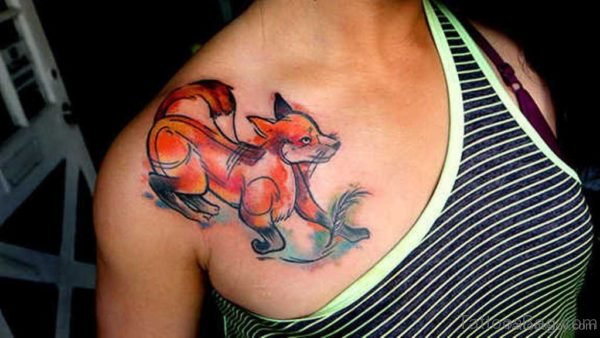 32 Colorful Fox Tattoos On Chest
