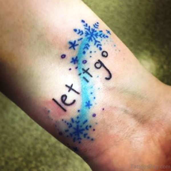 Beautiful Let It Be Tattoo On Wrist 