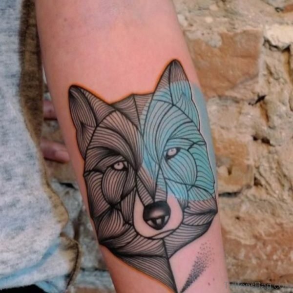 Beautiful Wolf Tattoo Design