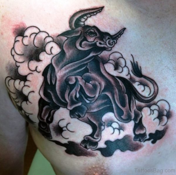 Best Bull Tattoo On Chest