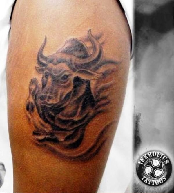 Best Bull Tattoo On Shoulder