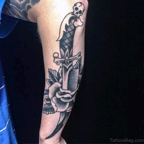 Best Dagger Tattoo On Arm