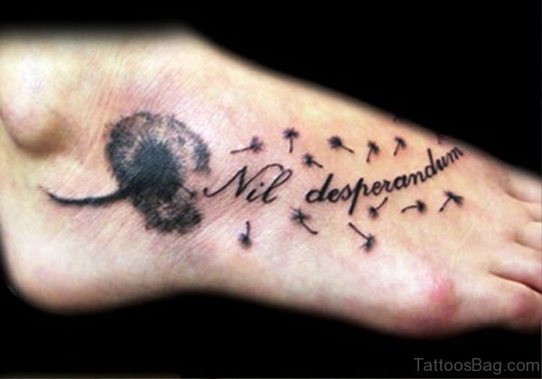 Best Dandelion Tattoo On Foot