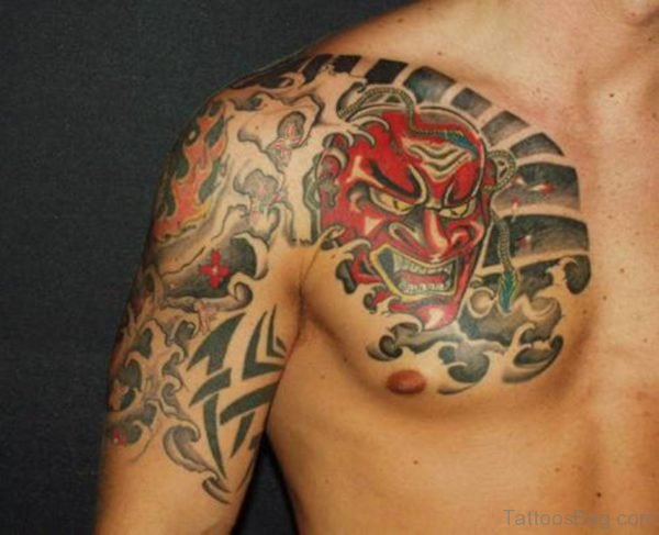 Best Devil Tattoo Design On Chest