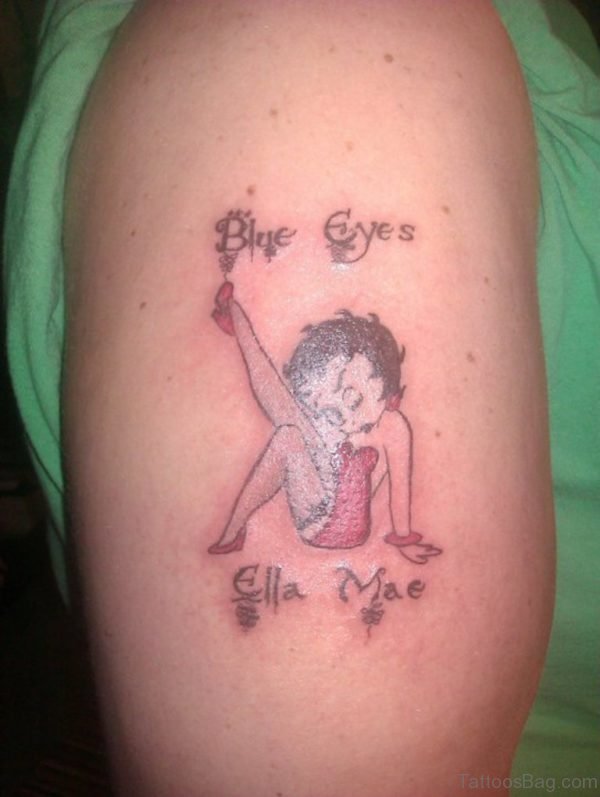 Betty Boop Tattoo Design On Shoulder 