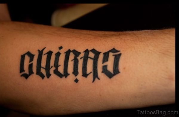 Big Ambigram Tattoo