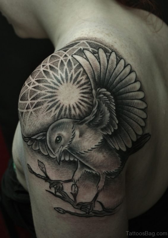 Bird And Mandala Tattoo