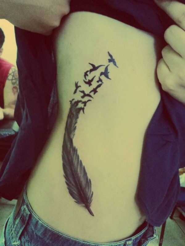 Birds And Feather Tattoo 