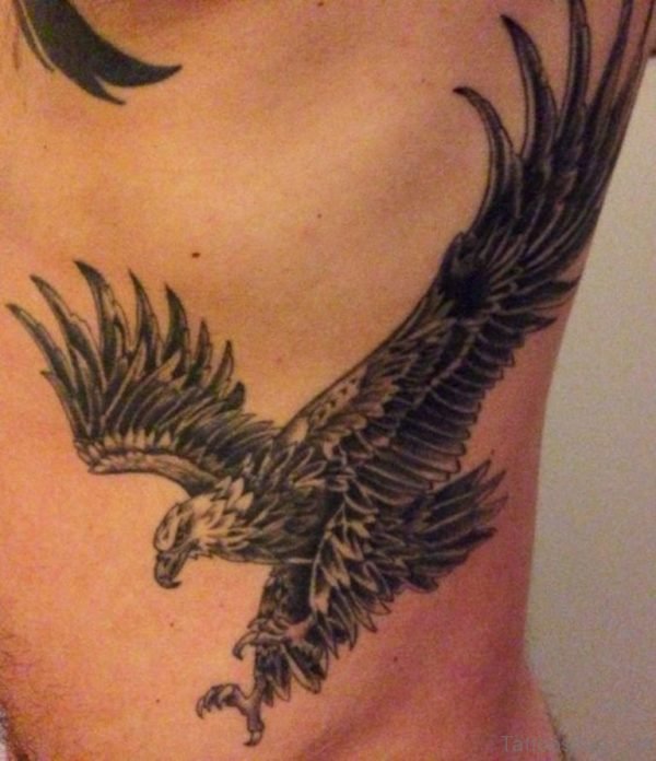 Black And Grey Eagle Tattoo