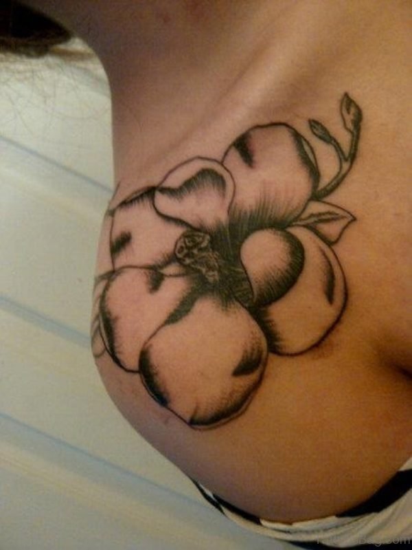 34 Wonderful Magnolia Tattoos On Shoulder