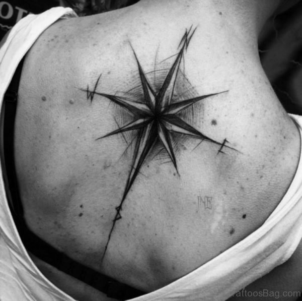 Black Compass Tattoo 